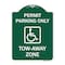 Signmission Georgia ADA Handicapped Parking Accessible Permit Parking Only Tow-Away Zone with Sym, GW-1824-23935 A-DES-GW-1824-23935 - alternate 1